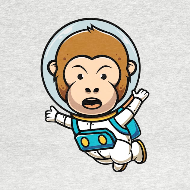 Cute Monkey Space Explorer by Cubbone